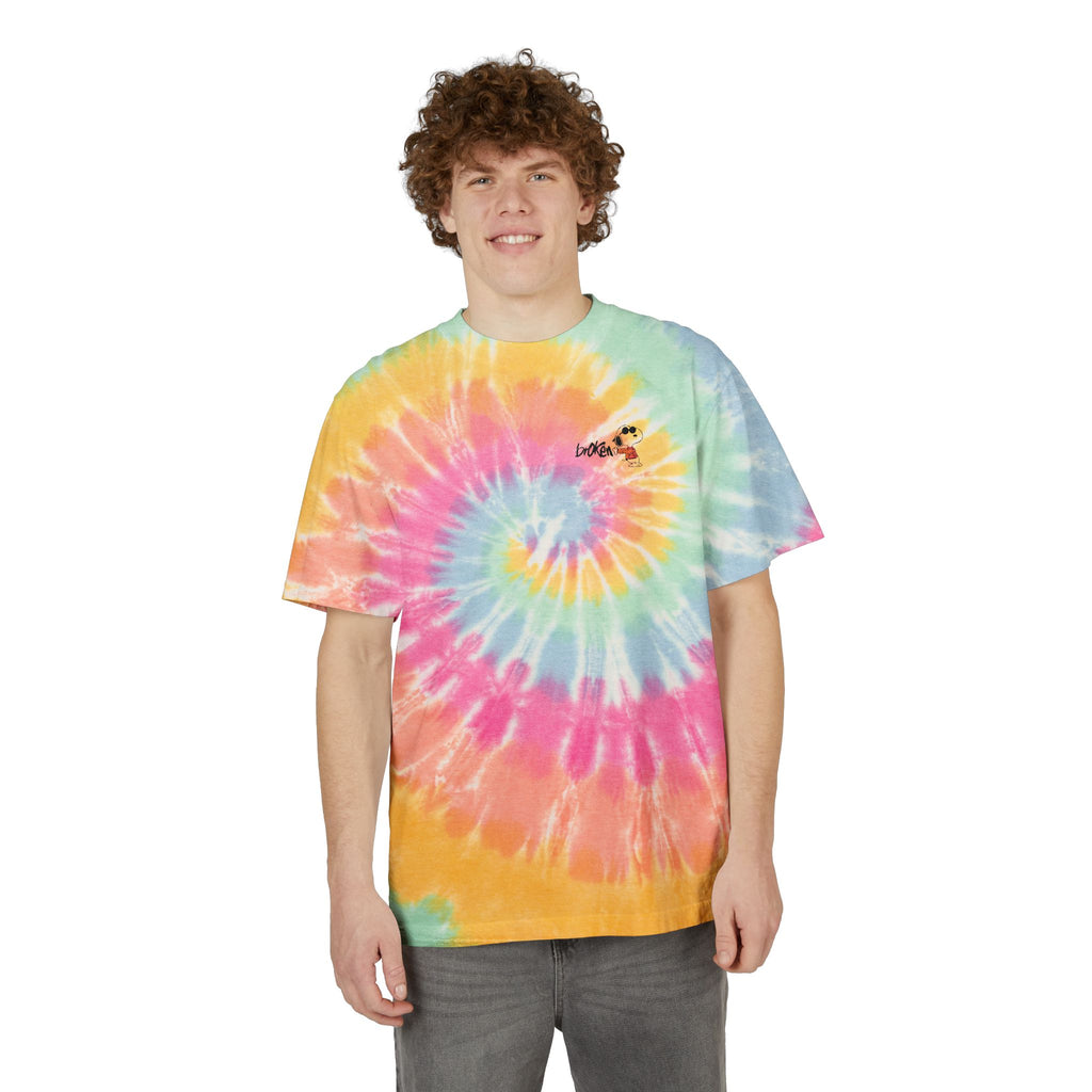 Peanuts X brOKen Snoopy "Joe Cool" Logo Tye-dye Tee