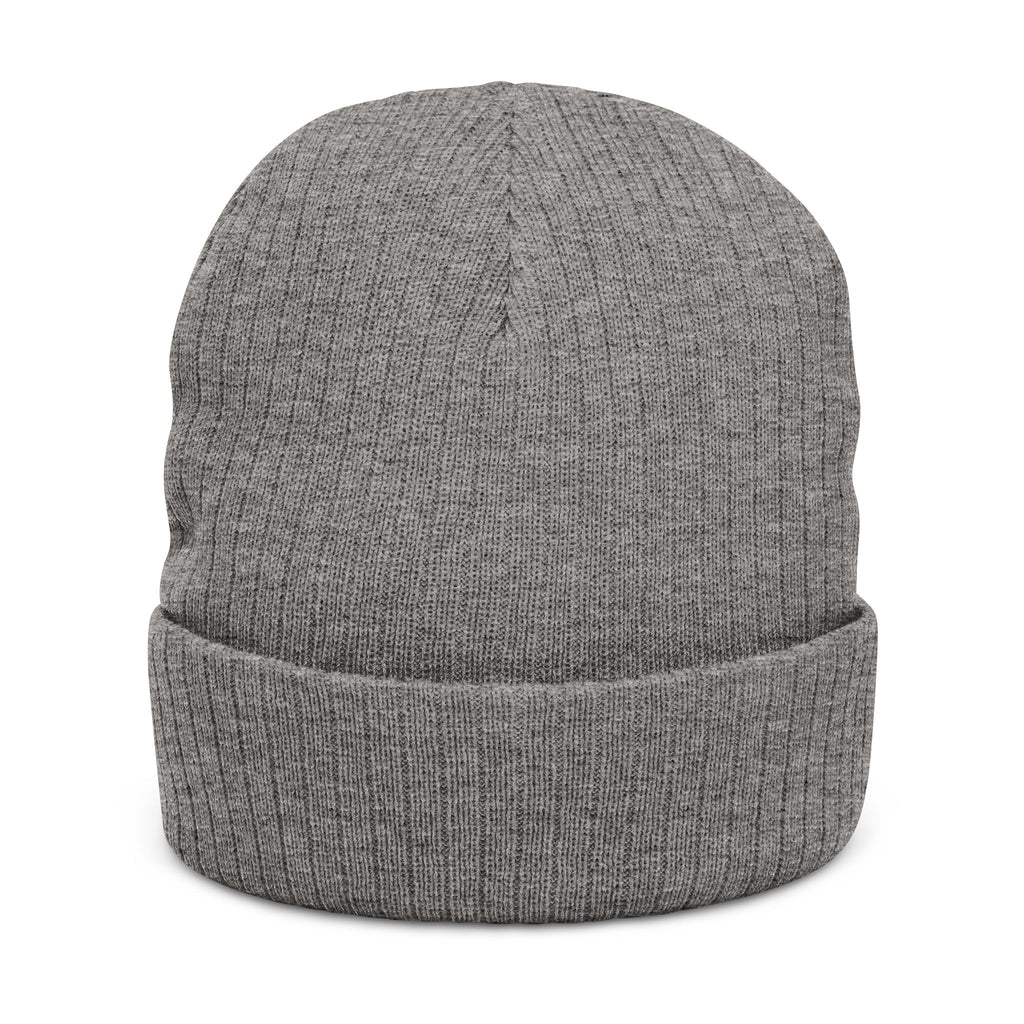 brOKen Logo Embroidered Ribbed Knit Beanie