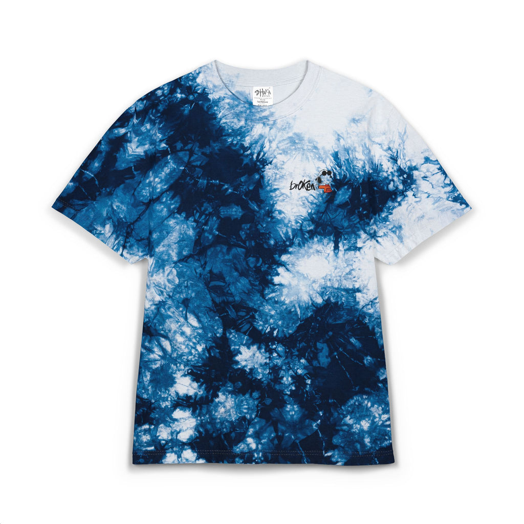 Peanuts X brOKen Snoopy "Joe Cool" Logo Tye-dye Tee