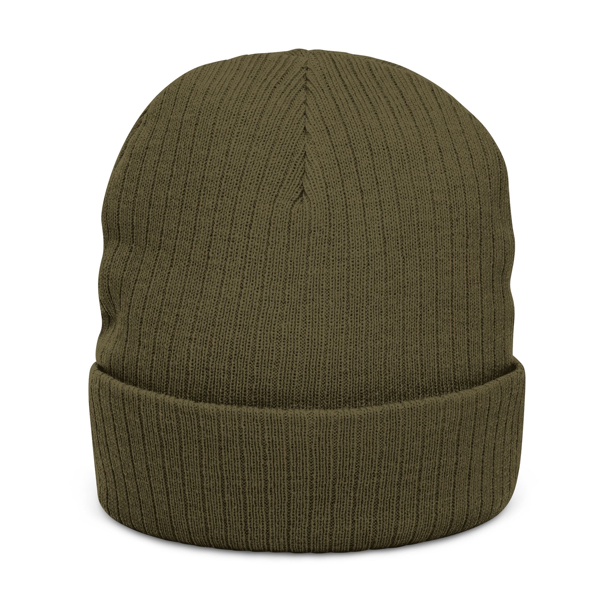 brOKen Logo Embroidered Ribbed Knit Beanie