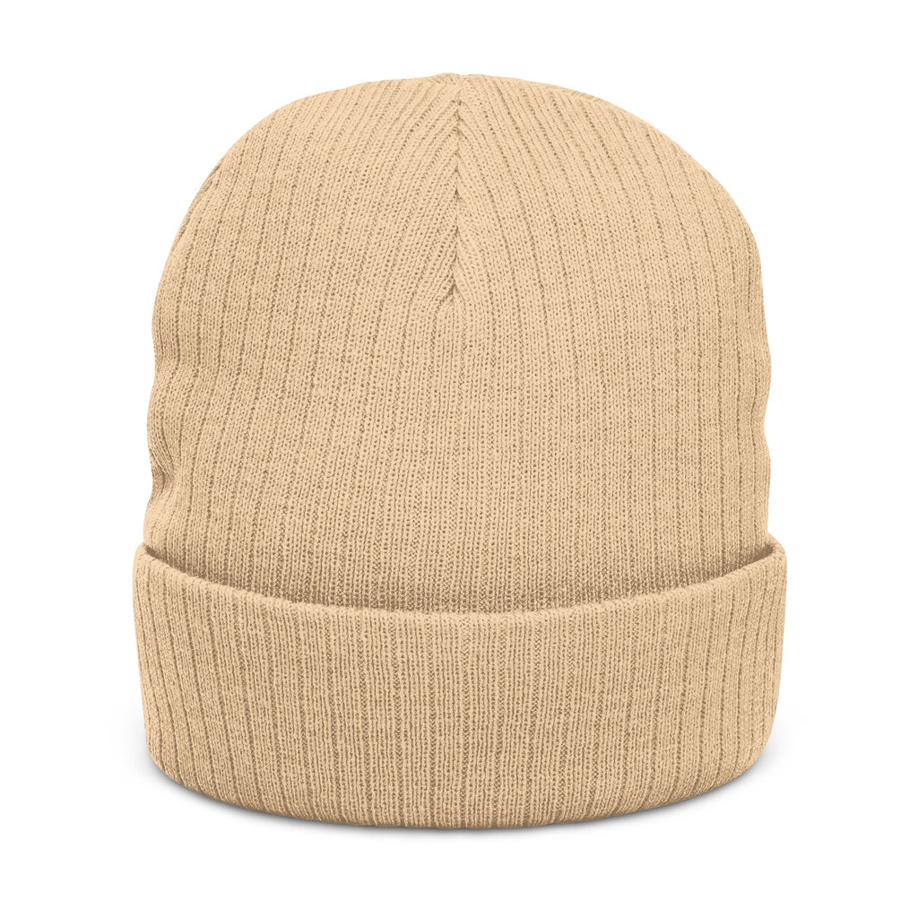 brOKen Logo Embroidered Ribbed Knit Beanie