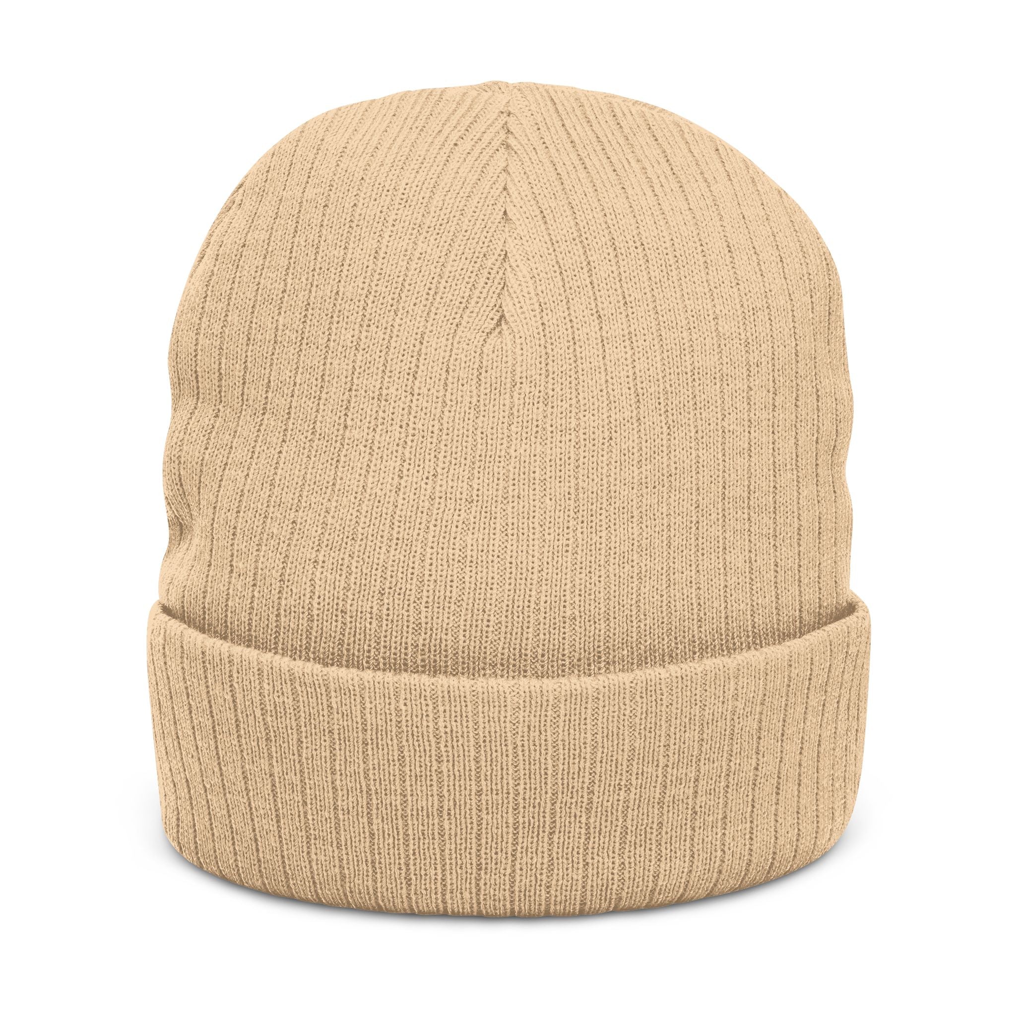 brOKen Logo Embroidered Ribbed Knit Beanie