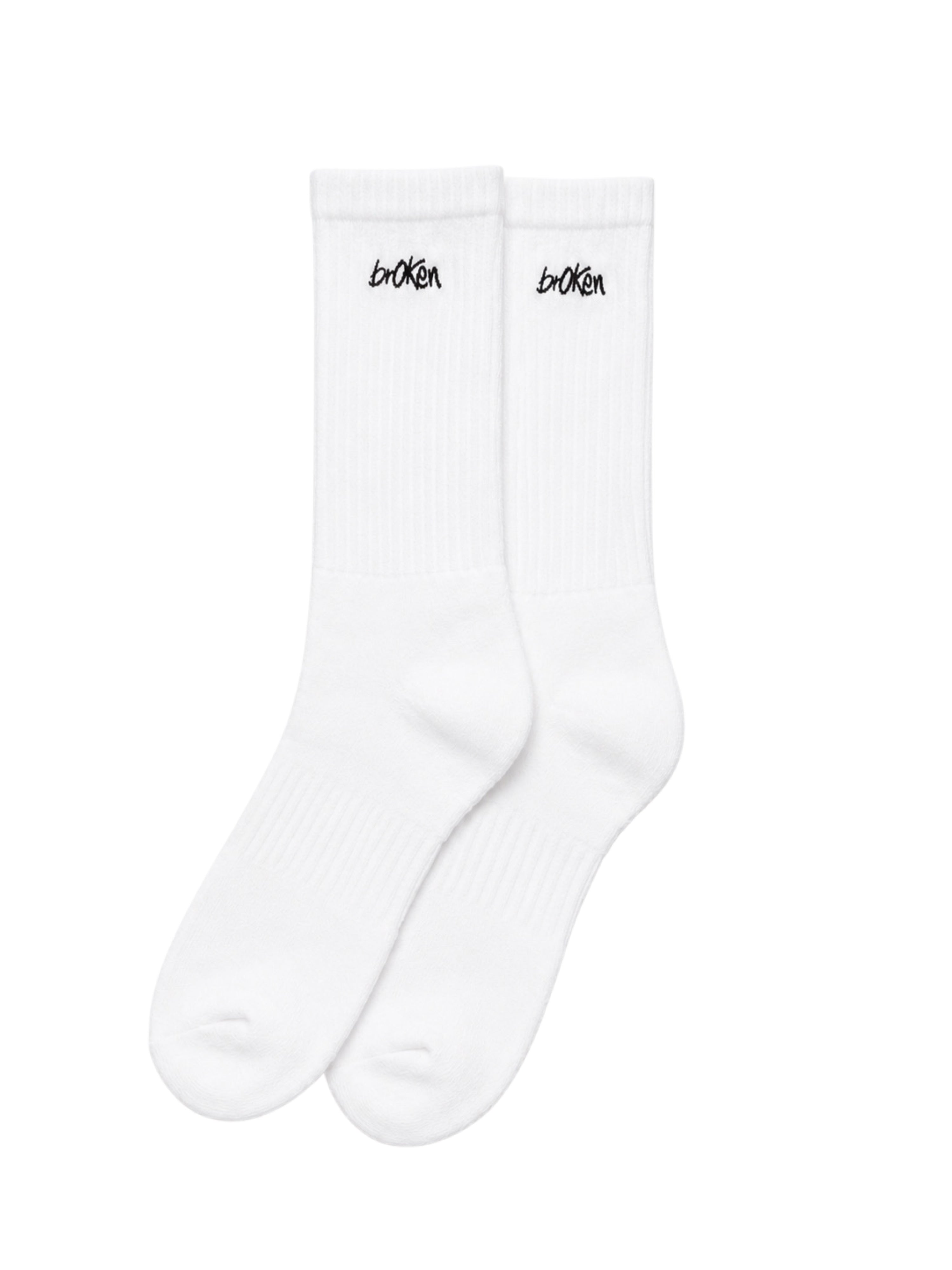 brOKen Basic White Socks