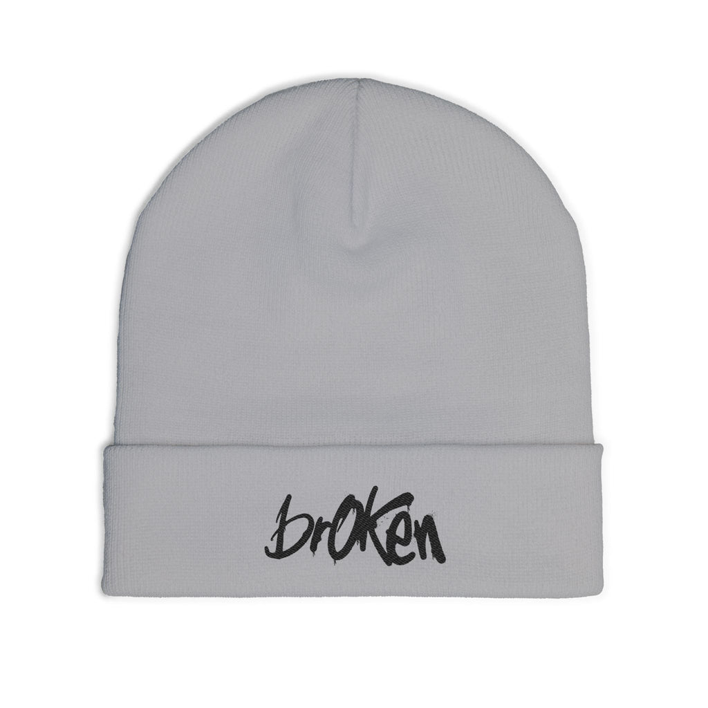 brOKen Embroidered Knit Beanie