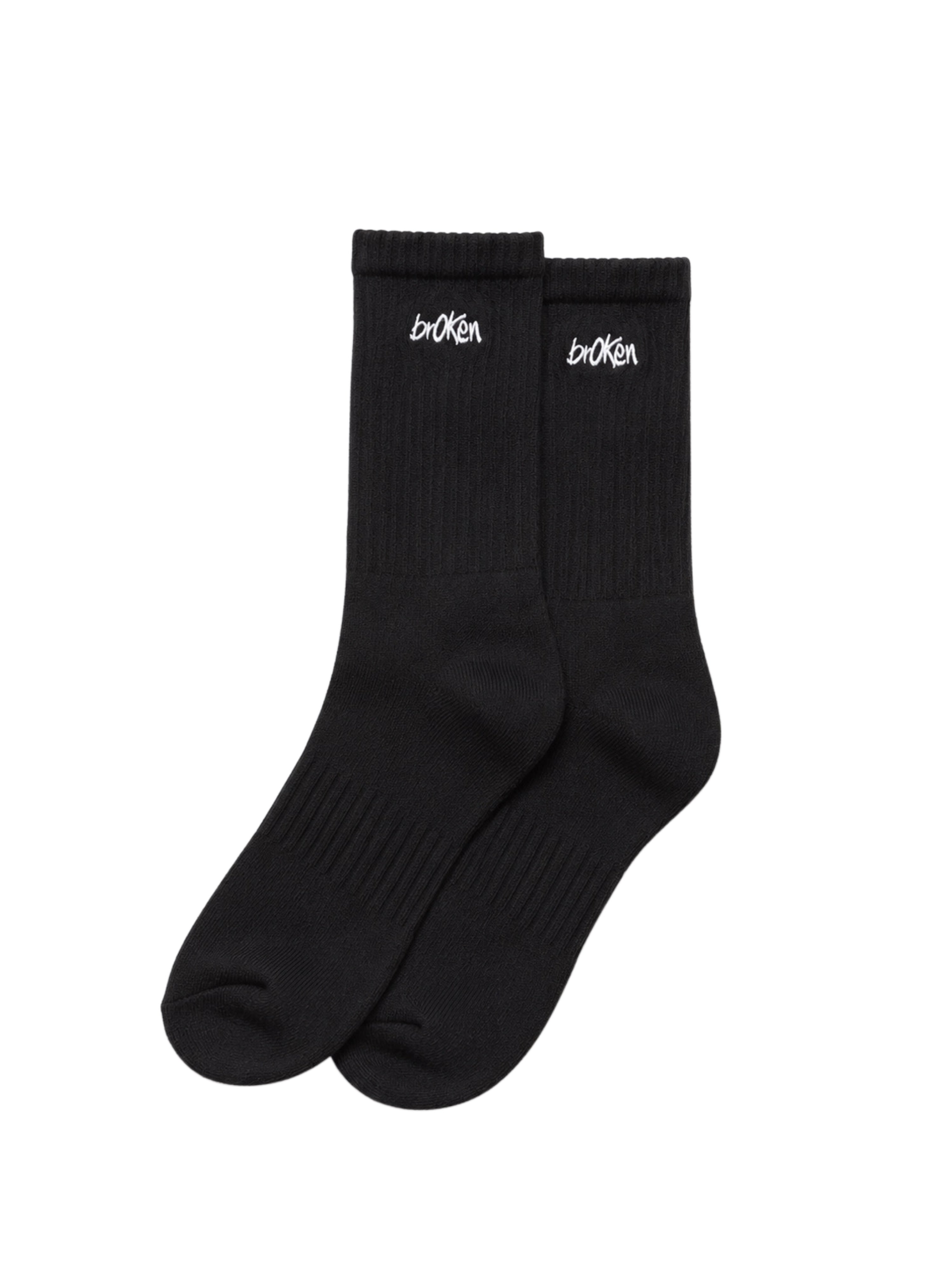 brOKen Basic Black Socks