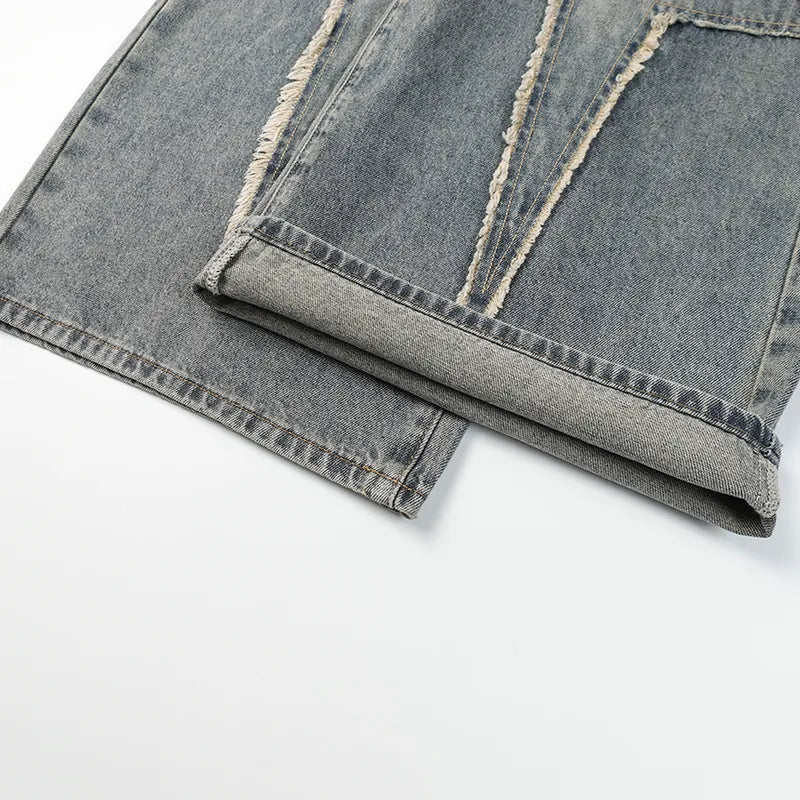 Men’s Arrowslit Faded Embroidered Baggy Denim Jeans