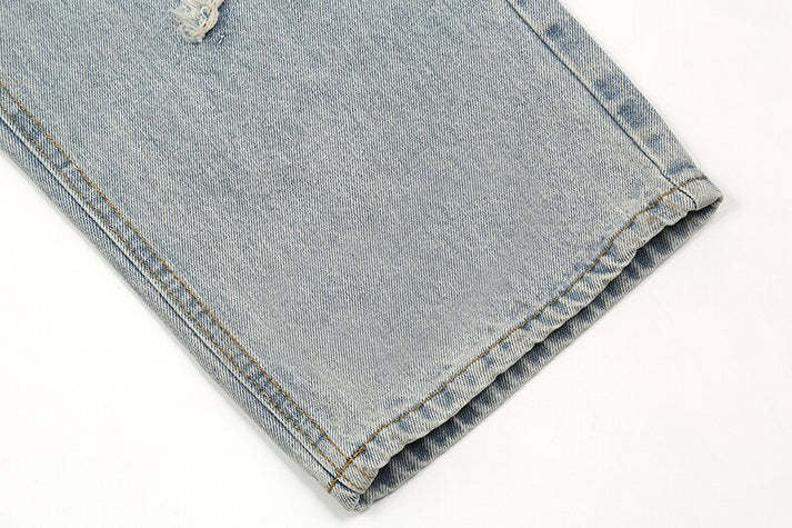 Men’s Hearts And Darts Faded Embroidered Straight Cut + Baggy Denim Jeans