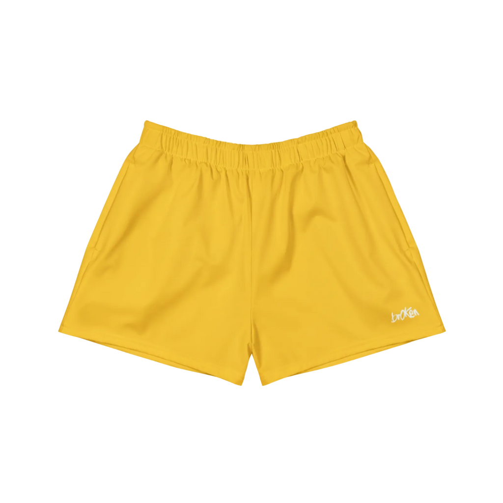 brOKen Basic Athletic Shorts - Banana Yellow