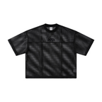 240GSM Men’s Boxy-Fit Mesh Layering T-Shirt Black