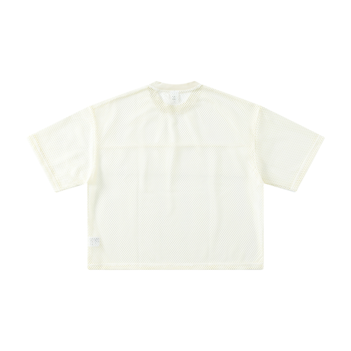 240GSM Men’s Boxy-Fit Mesh Layering T-Shirt Off White