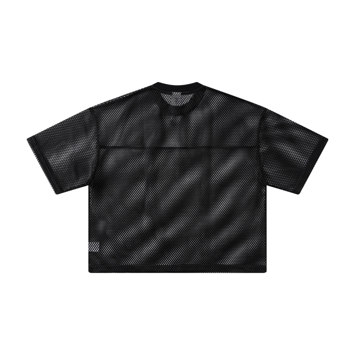 240GSM Men’s Boxy-Fit Mesh Layering T-Shirt Black