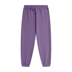 345GSM Unisex Fleece-Lined Clean Solid Drawstring Jogger Sweatpants Purple