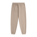 345GSM Unisex Fleece-Lined Clean Solid Drawstring Jogger Sweatpants Khaki
