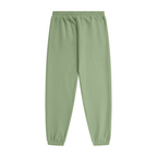 345GSM Unisex Fleece-Lined Clean Solid Drawstring Jogger Sweatpants Matcha Green