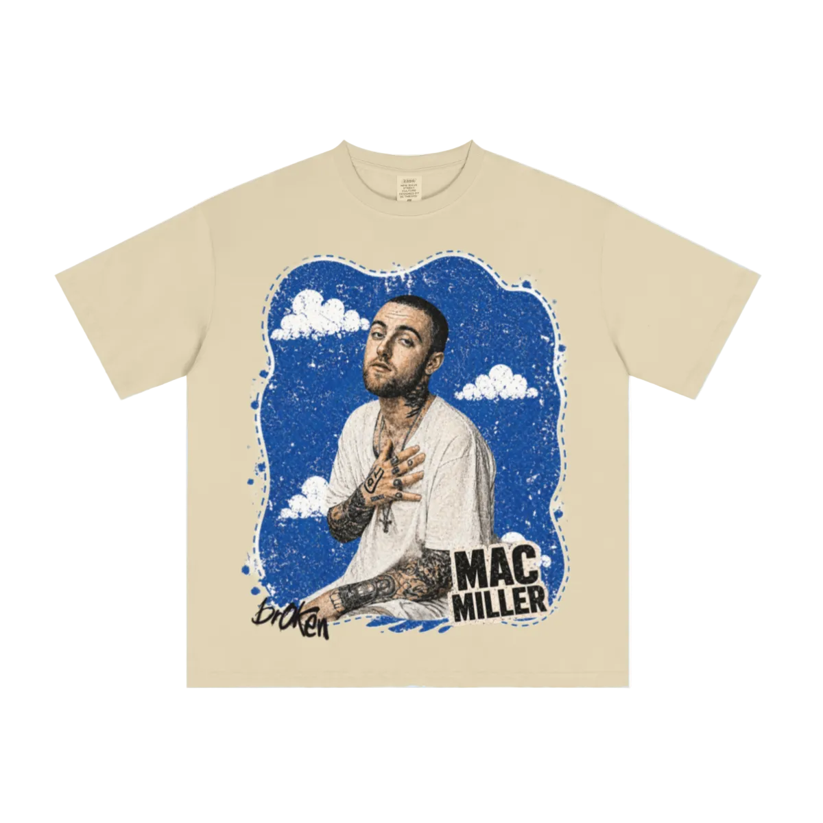 235GSM Men's cool-touch Crew Neck T-shirt Light yellow