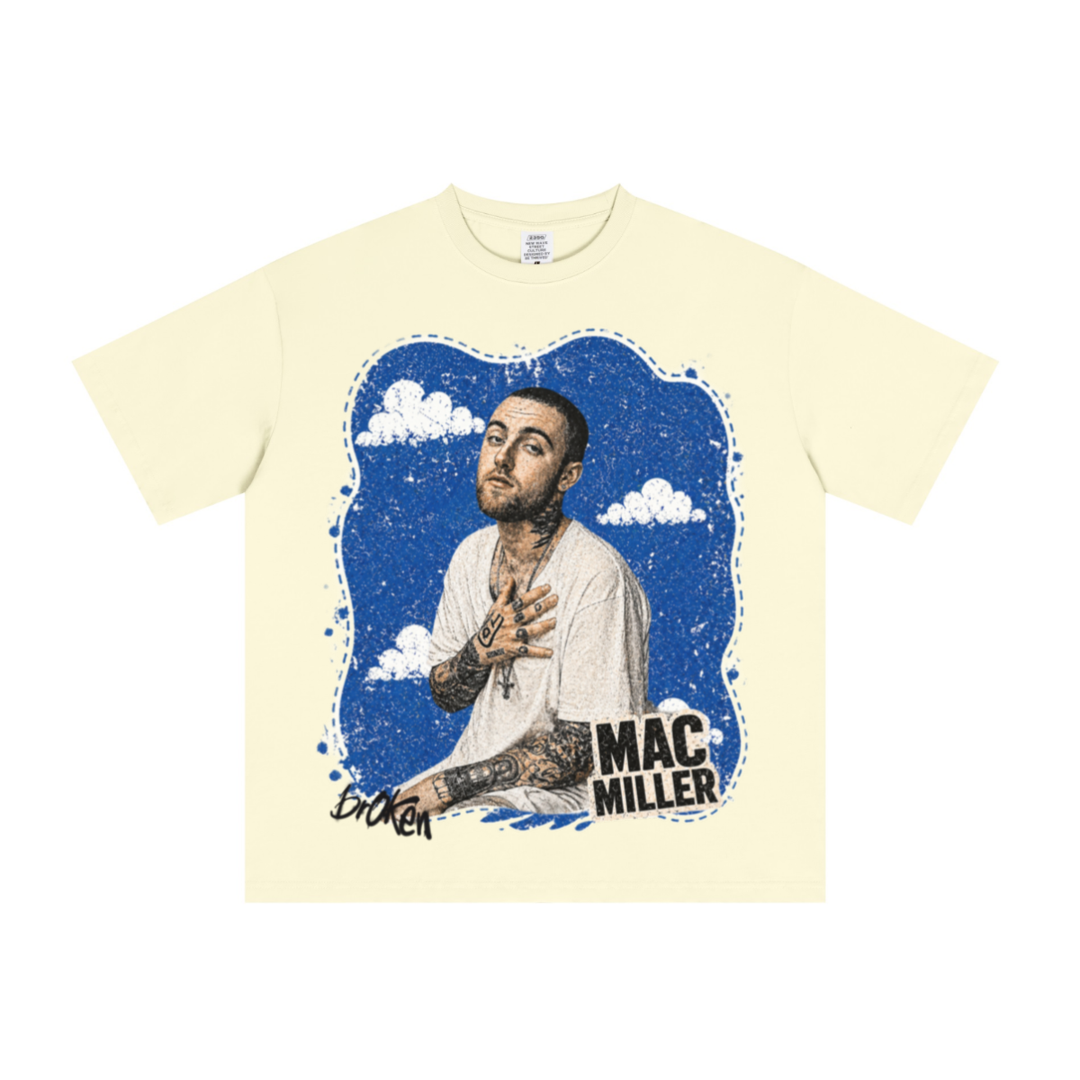 235GSM Men's cool-touch Crew Neck T-shirt Apricot