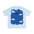 235GSM Men's cool-touch Crew Neck T-shirt Light blue