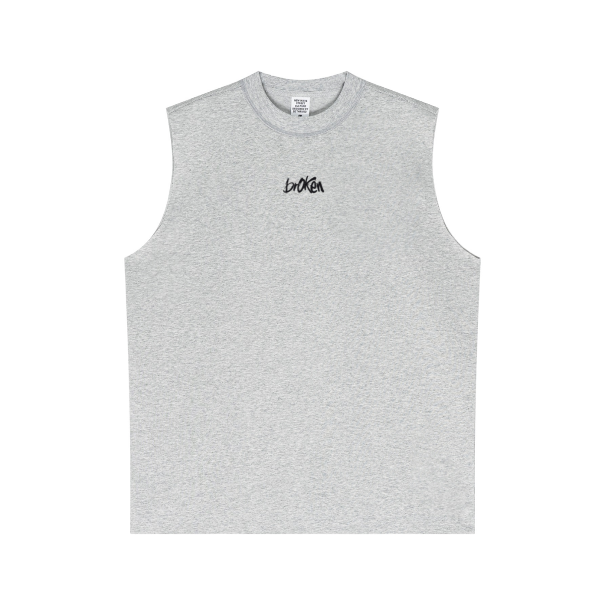 210GSM Unisex Cool-Feel Low-Weight Tank Top Heathered Grey