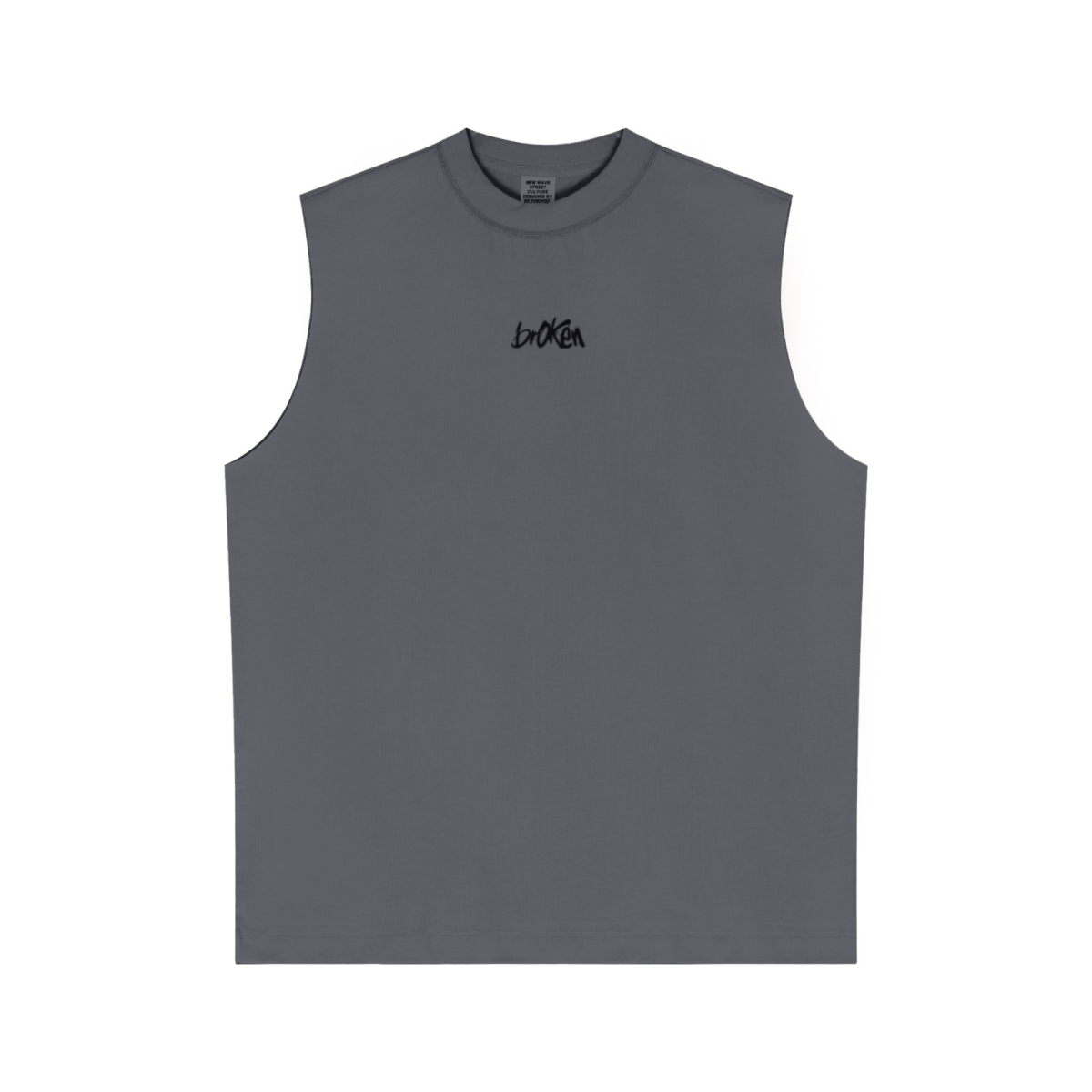210GSM Unisex Cool-Feel Low-Weight Tank Top Carbon Grey