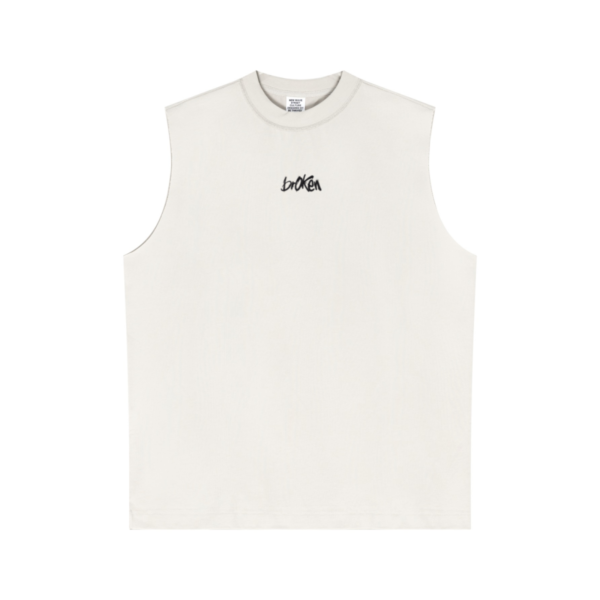 210GSM Unisex Cool-Feel Low-Weight Tank Top Vintage Beige