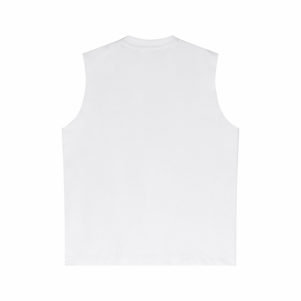210GSM Unisex Cool-Feel Low-Weight Tank Top White