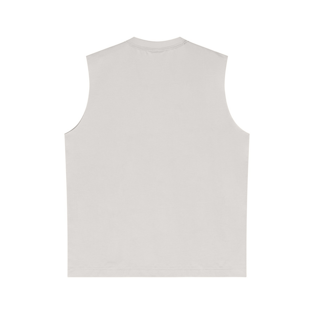 210GSM Unisex Cool-Feel Low-Weight Tank Top Vintage Beige