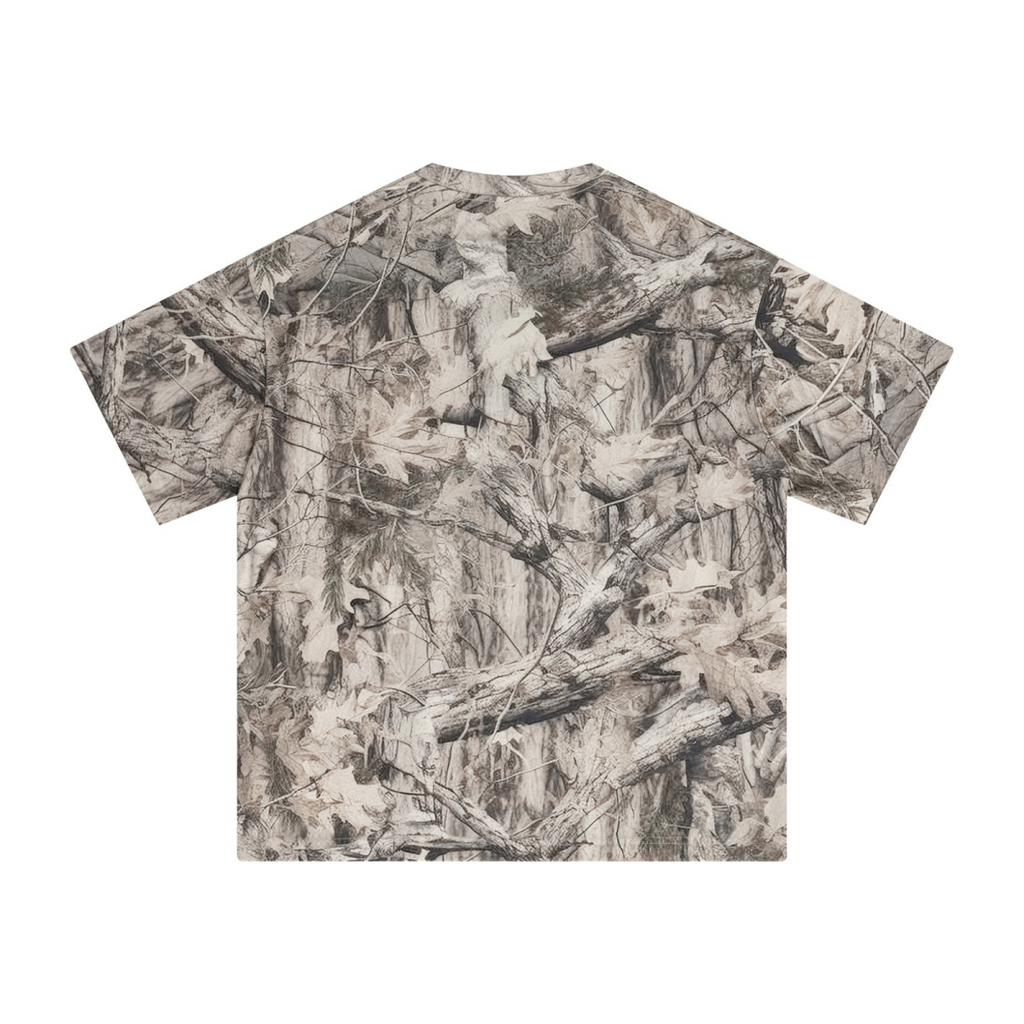 240GSM Unisex Loose-Fit Camouflage T-shirt Branch Camouflage