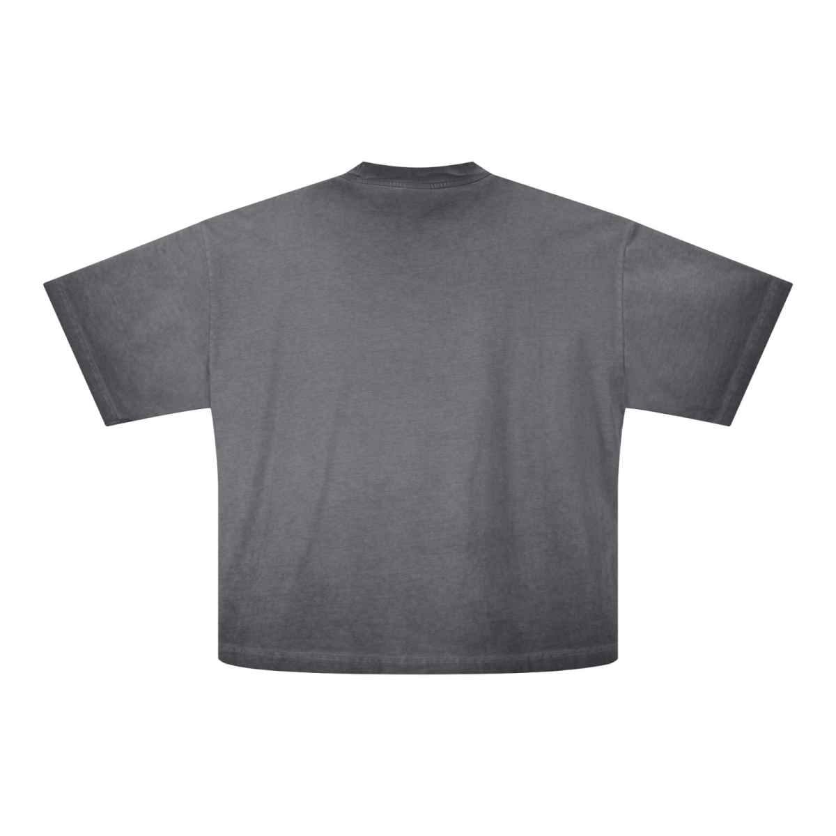 275GSM Unisex Boxy-Fit Fried-Color Vintage-Wash Loose T-shirt Washed Dark Grey