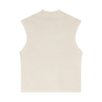 275GSM Unisex Vintage-Wash 100% Cotton Plain Tank Top Almond Grey