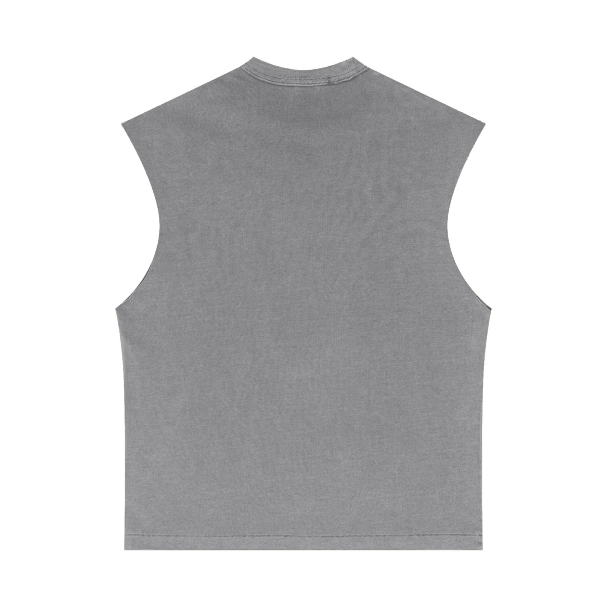 275GSM Unisex Vintage-Wash 100% Cotton Plain Tank Top Light Grey 