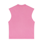 275GSM Unisex Vintage-Wash 100% Cotton Plain Tank Top Rose Pink