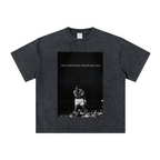 260GSM Unisex Heavyweight Re-Washed Distressed Crew Neck T-shirt Snowflake