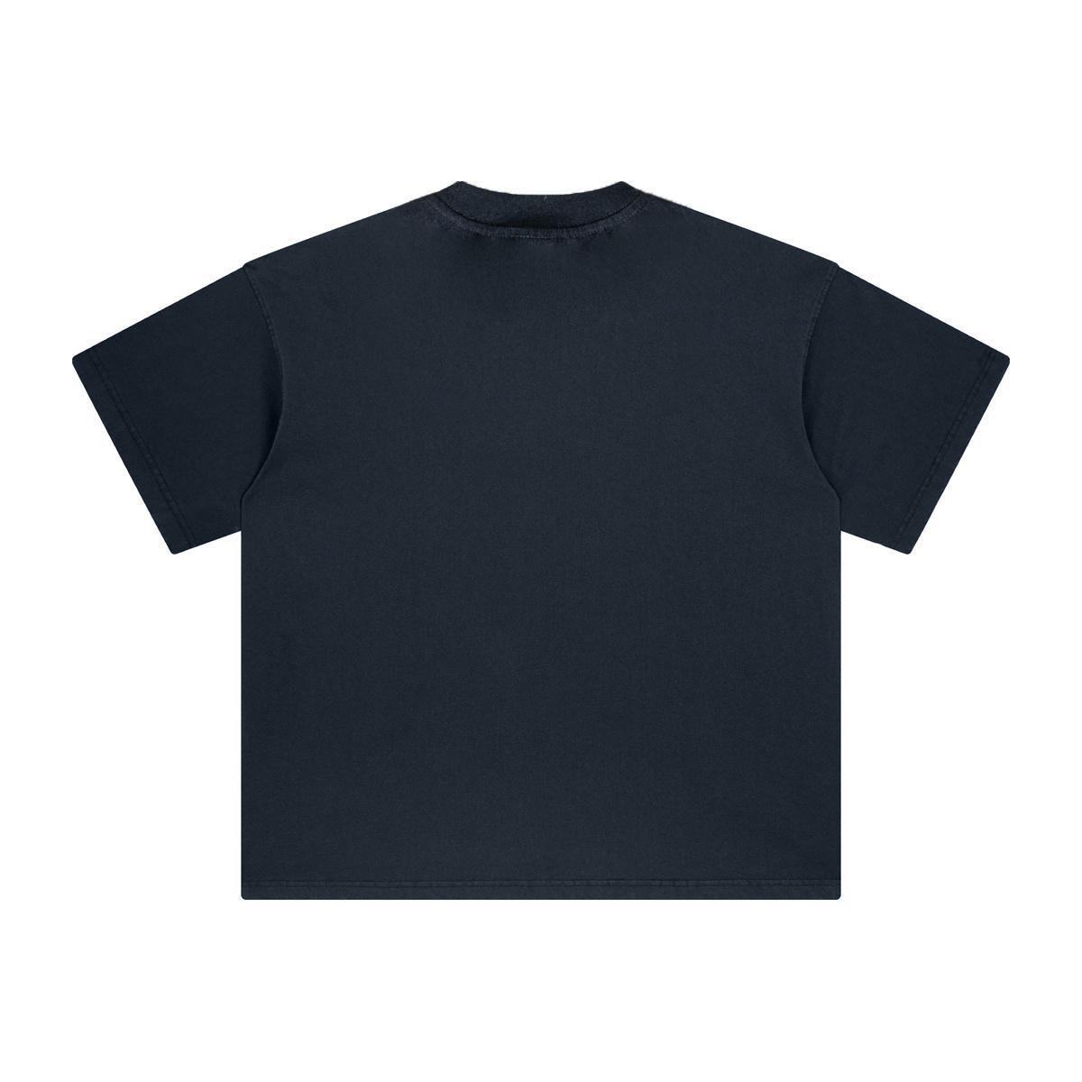 260GSM Unisex Heavyweight Re-Washed Distressed Crew Neck T-shirt Royal Blue