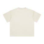 260GSM Unisex Heavyweight Re-Washed Distressed Crew Neck T-shirt Apricot Grey