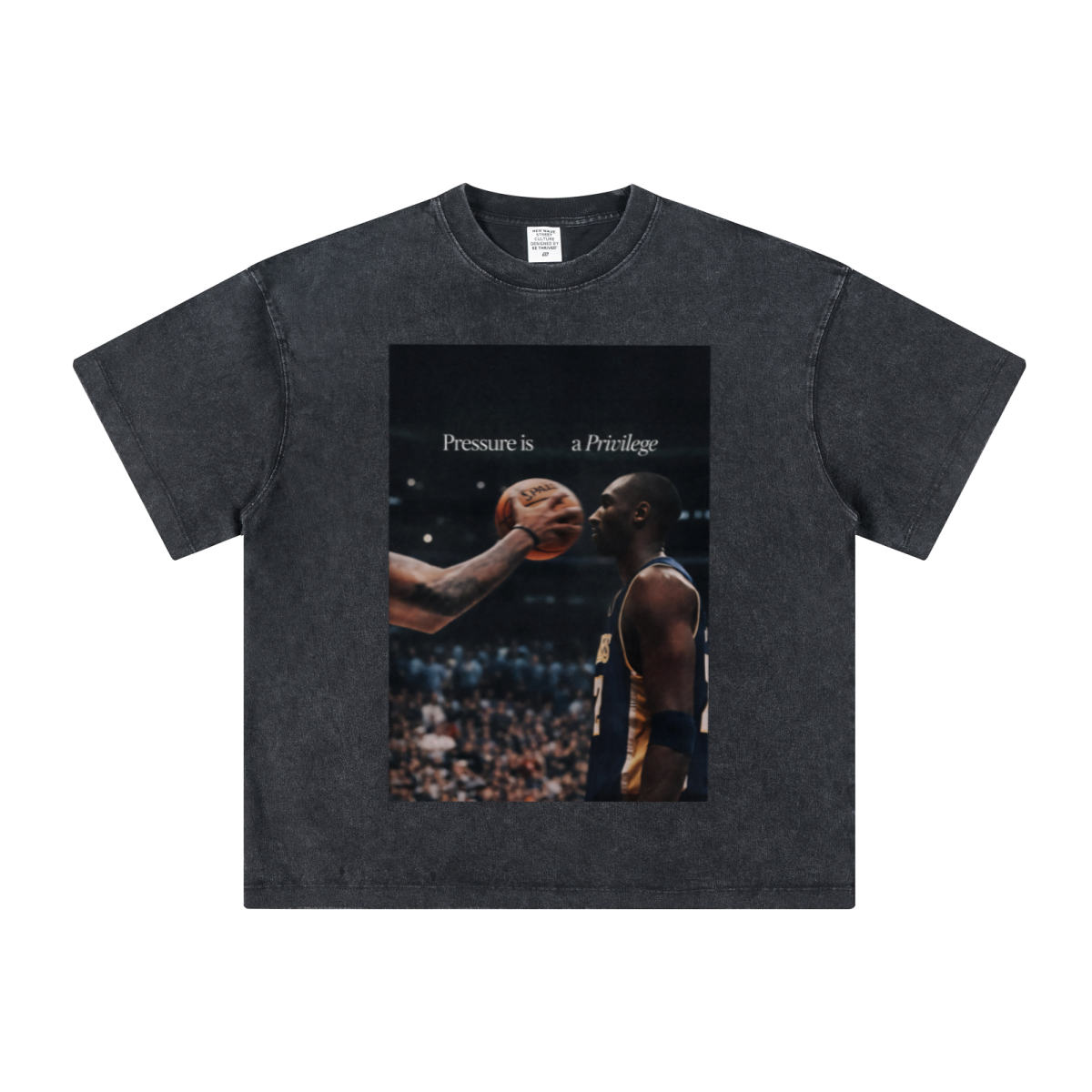 260GSM Unisex Heavyweight Re-Washed Distressed Crew Neck T-shirt Snowflake