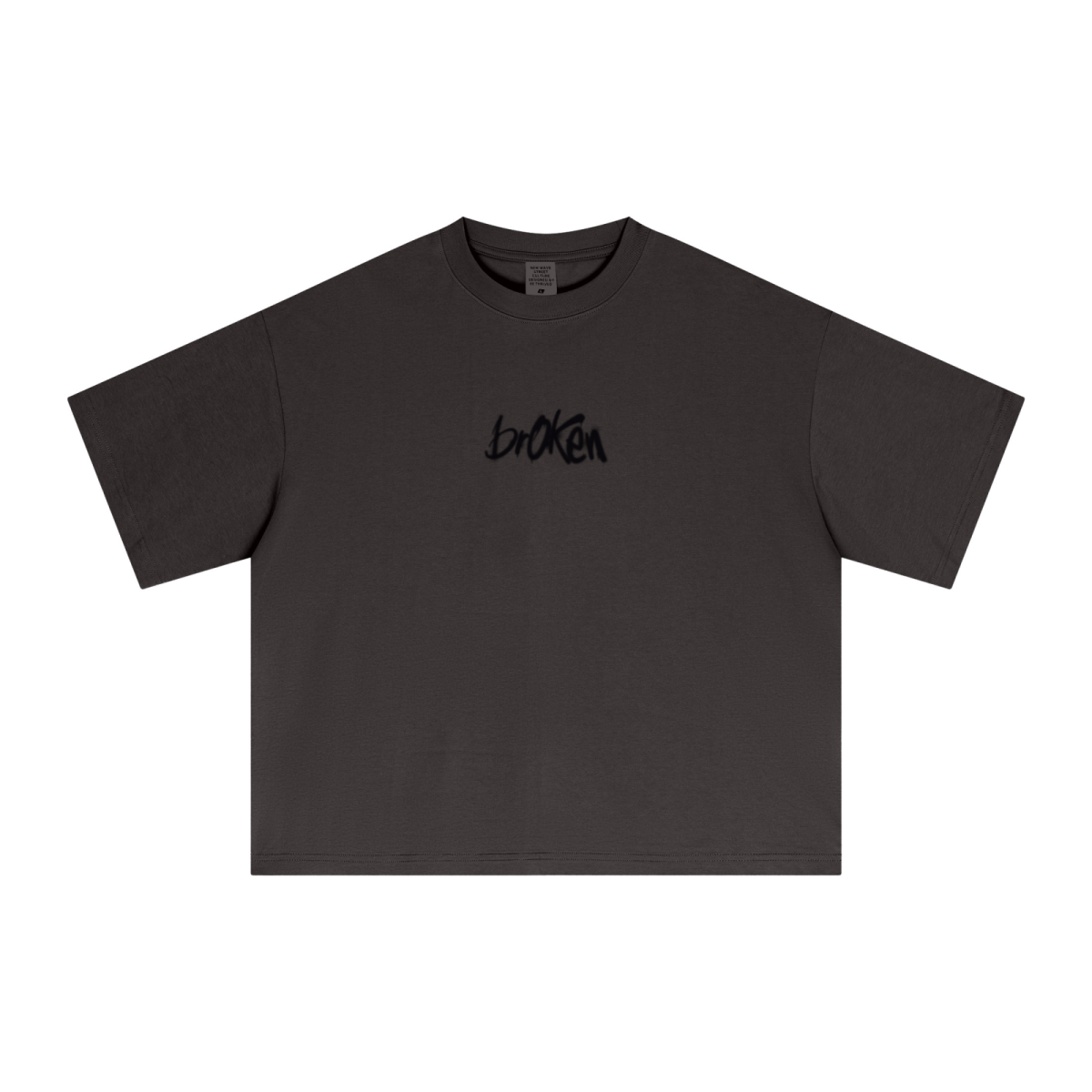 240GSM Men’s Ice-Feel Sorona Boxy-Fit Solid-Color Loose T-shirt Coffee
