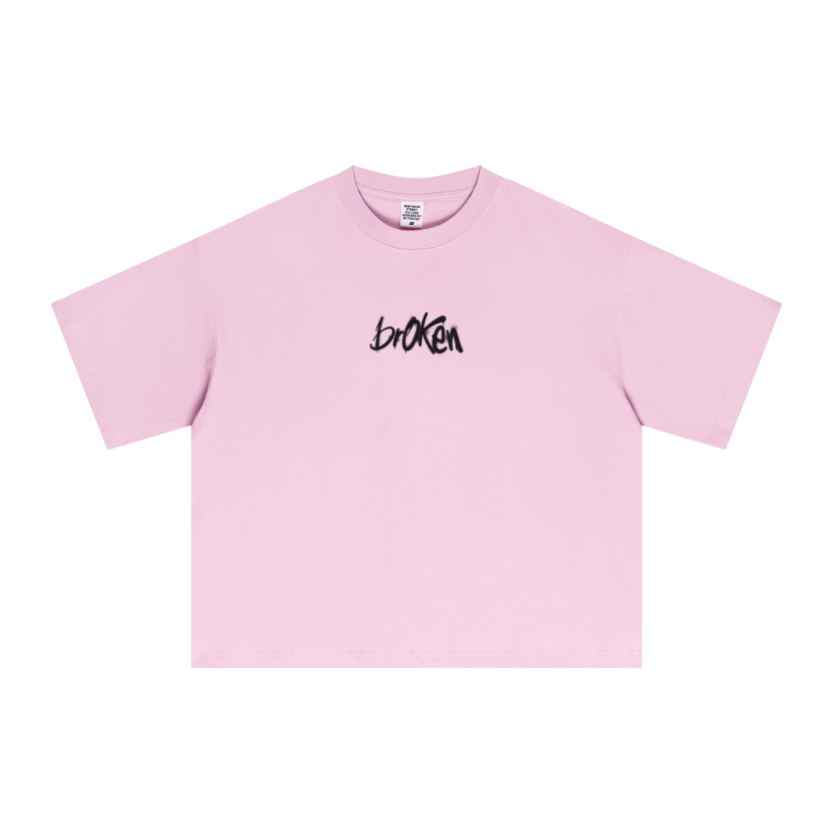 240GSM Men’s Ice-Feel Sorona Boxy-Fit Solid-Color Loose T-shirt Pink