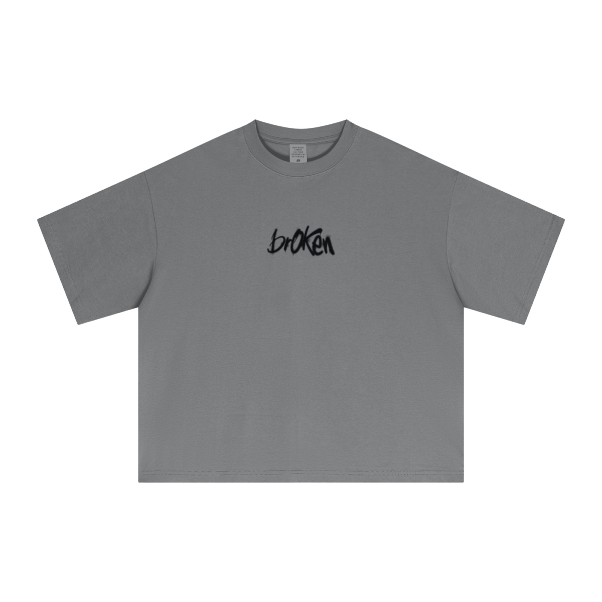 240GSM Men’s Ice-Feel Sorona Boxy-Fit Solid-Color Loose T-shirt Grey
