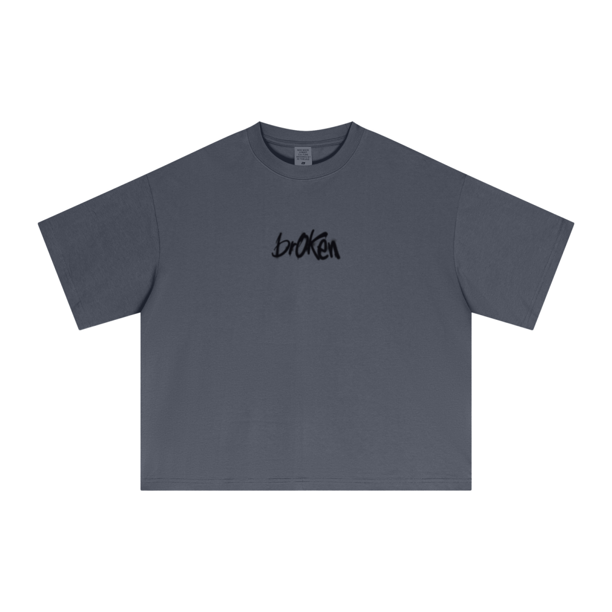 240GSM Men’s Ice-Feel Sorona Boxy-Fit Solid-Color Loose T-shirt Misty Blue