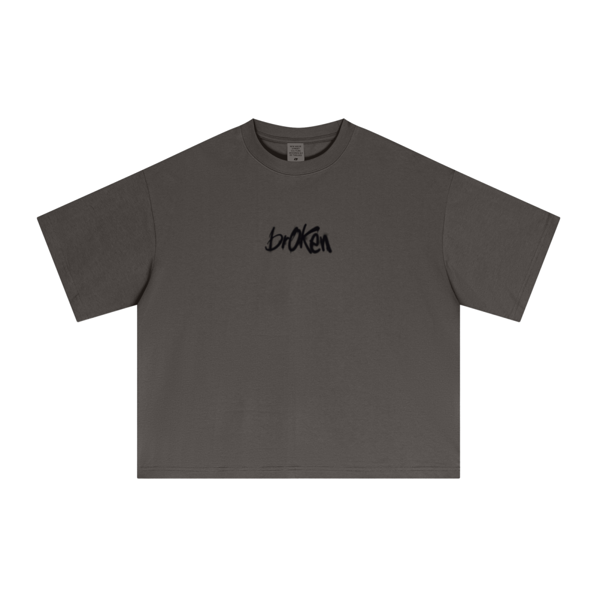 240GSM Men’s Ice-Feel Sorona Boxy-Fit Solid-Color Loose T-shirt Brown