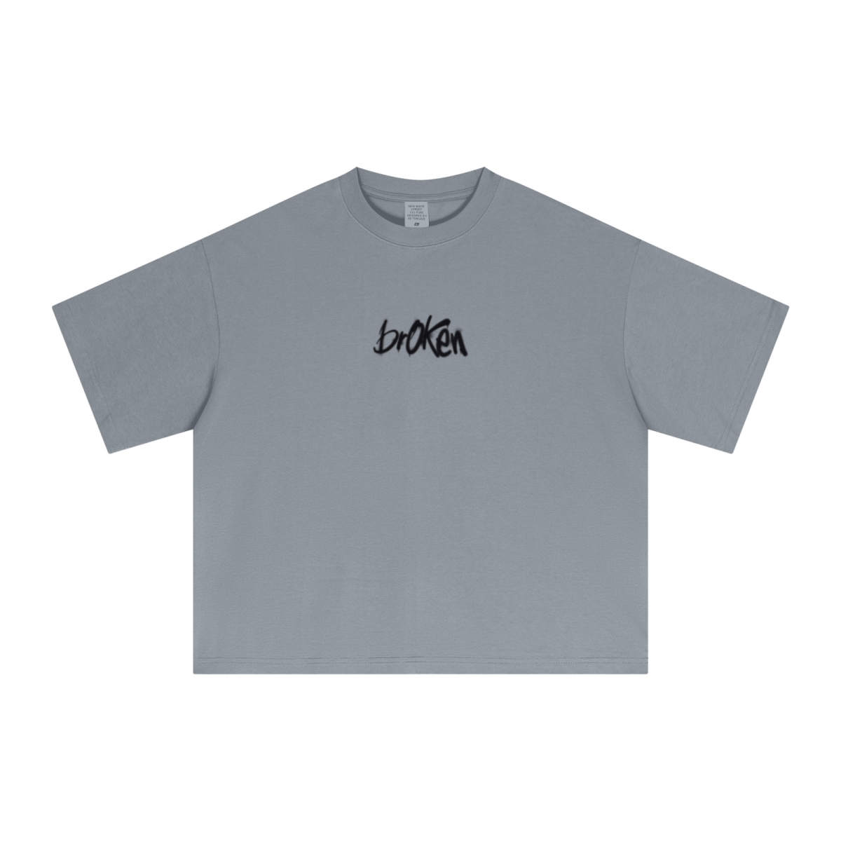 240GSM Men’s Ice-Feel Sorona Boxy-Fit Solid-Color Loose T-shirt Heathered Grey
