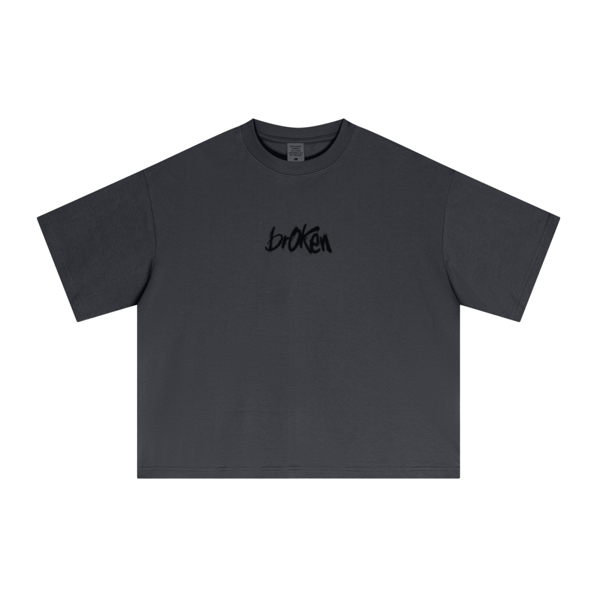 240GSM Men’s Ice-Feel Sorona Boxy-Fit Solid-Color Loose T-shirt Carbon Grey