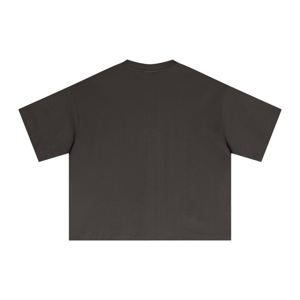240GSM Men’s Ice-Feel Sorona Boxy-Fit Solid-Color Loose T-shirt Coffee