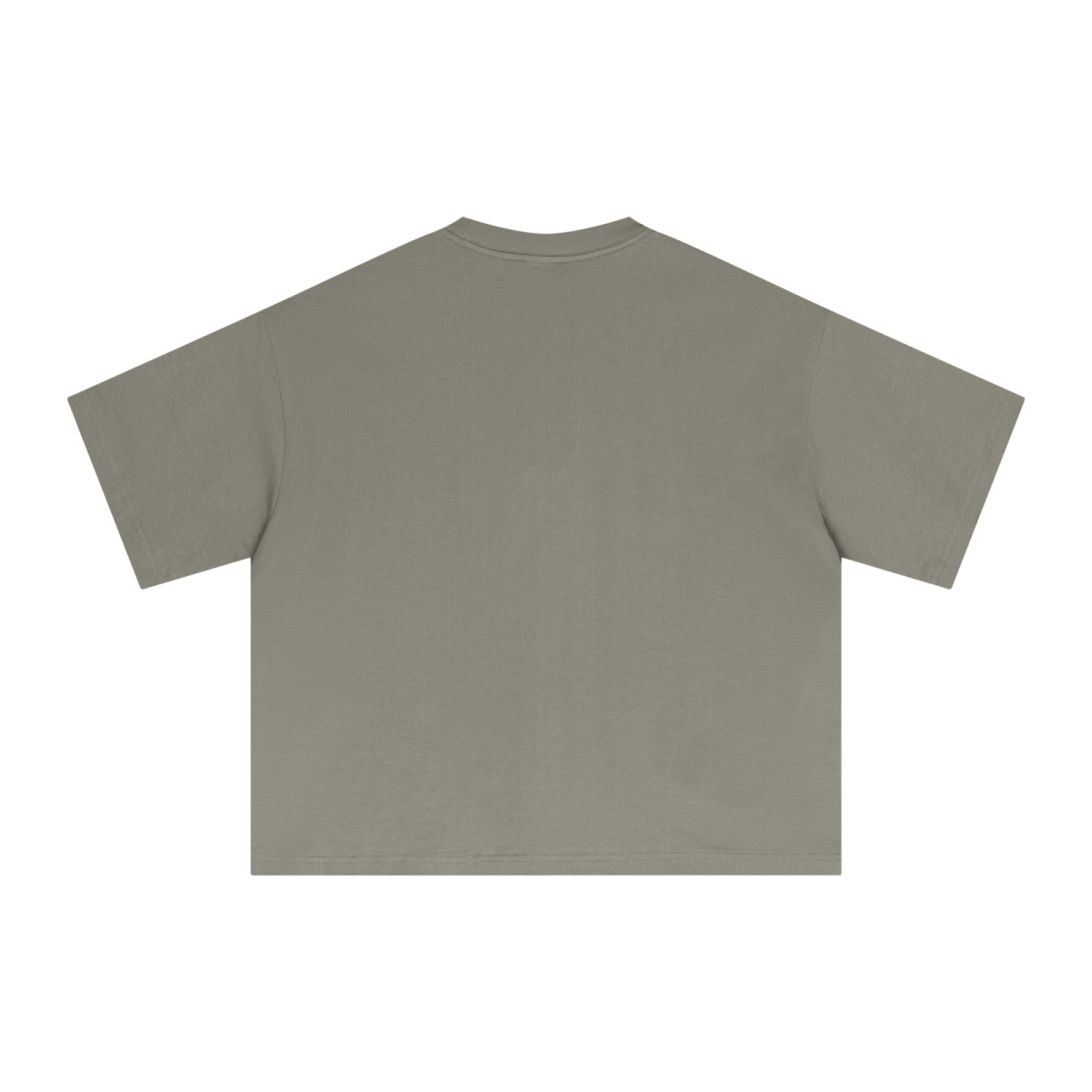 240GSM Men’s Ice-Feel Sorona Boxy-Fit Solid-Color Loose T-shirt Grey Brown