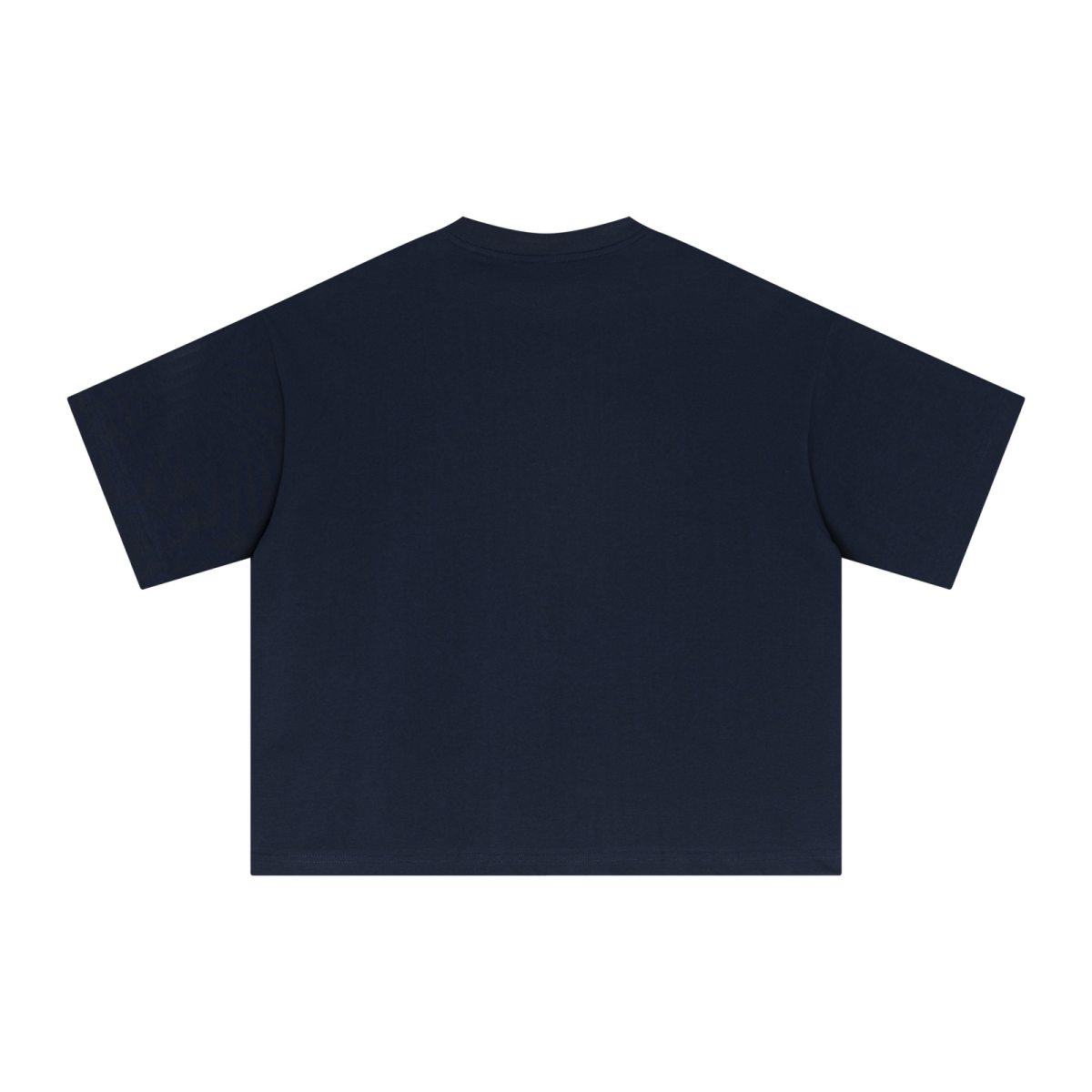 240GSM Men’s Ice-Feel Sorona Boxy-Fit Solid-Color Loose T-shirt Midnight Blue