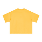 240GSM Men’s Ice-Feel Sorona Boxy-Fit Solid-Color Loose T-shirt Bright Yellow