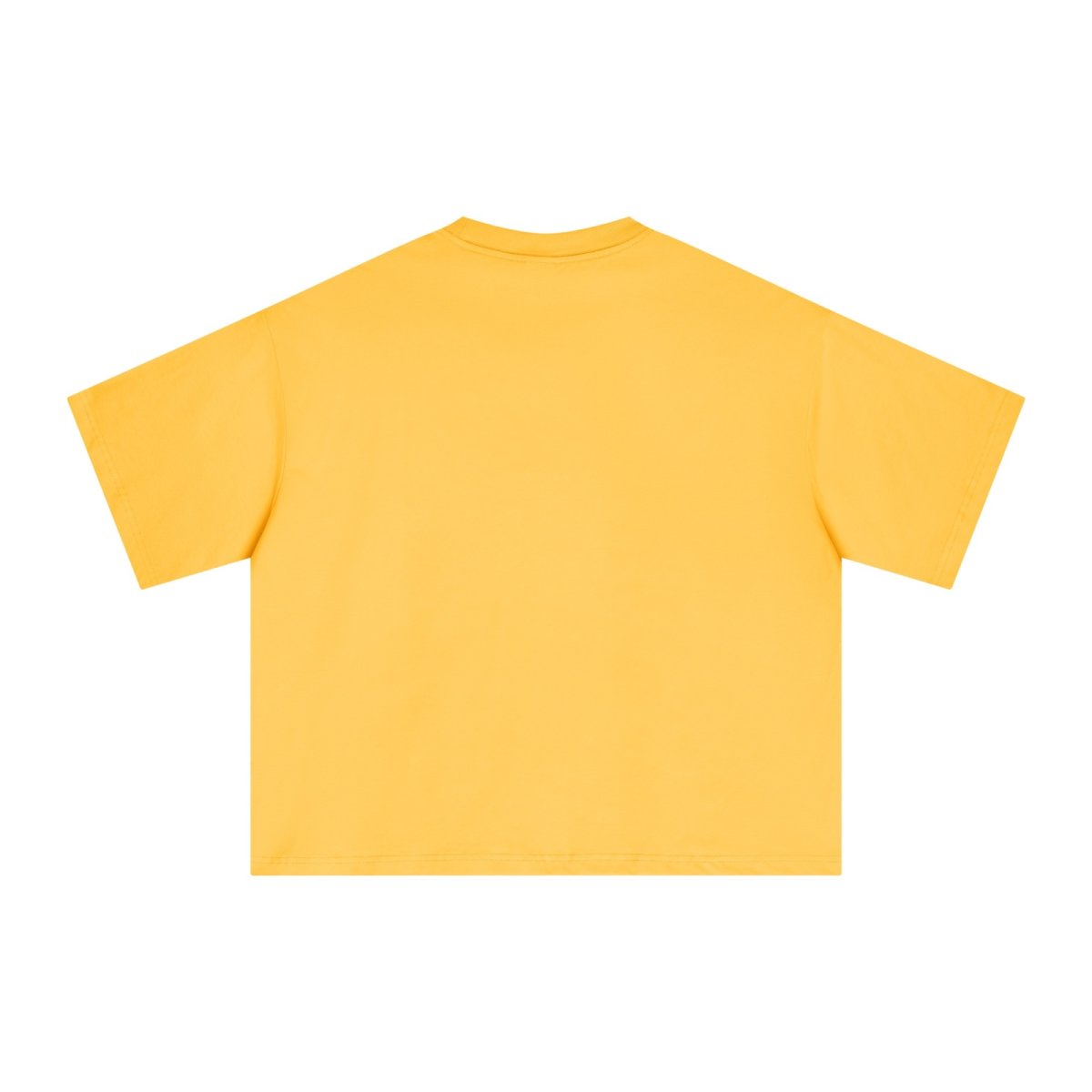 240GSM Men’s Ice-Feel Sorona Boxy-Fit Solid-Color Loose T-shirt Bright Yellow
