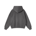 480GSM Men's Heavyweight Pigment-Wash Pullover Hoodie Dark Grey