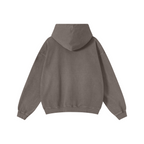 480GSM Men's Heavyweight Pigment-Wash Pullover Hoodie Coffee Brown