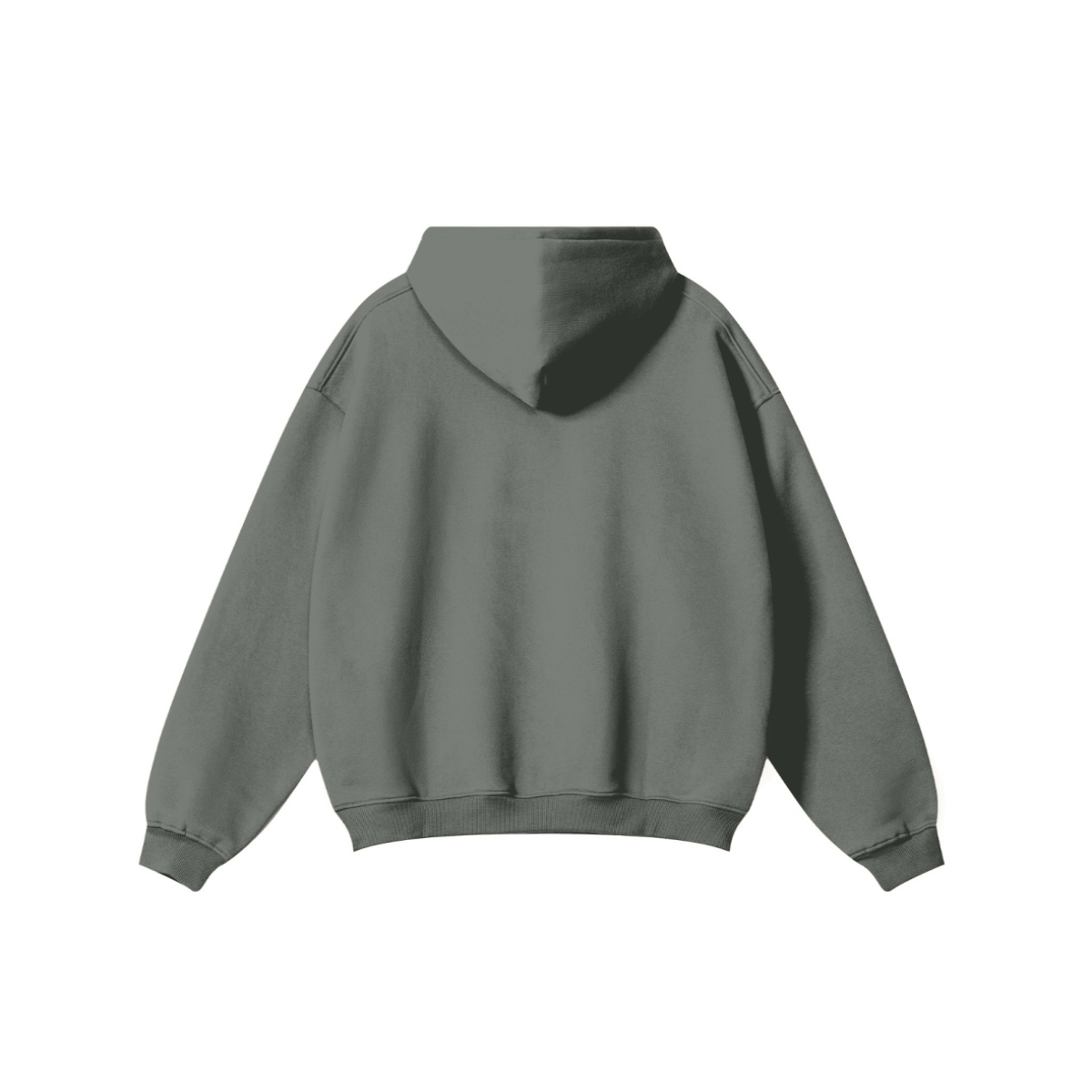 345GSM Women's Heavyweight Solid-Color Hoodie Gray